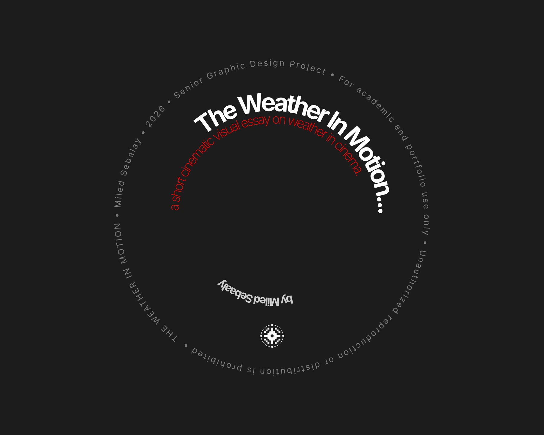 The Weather in Motion — motion design and typography project cover by Miled Sebaaly, Miled Studio