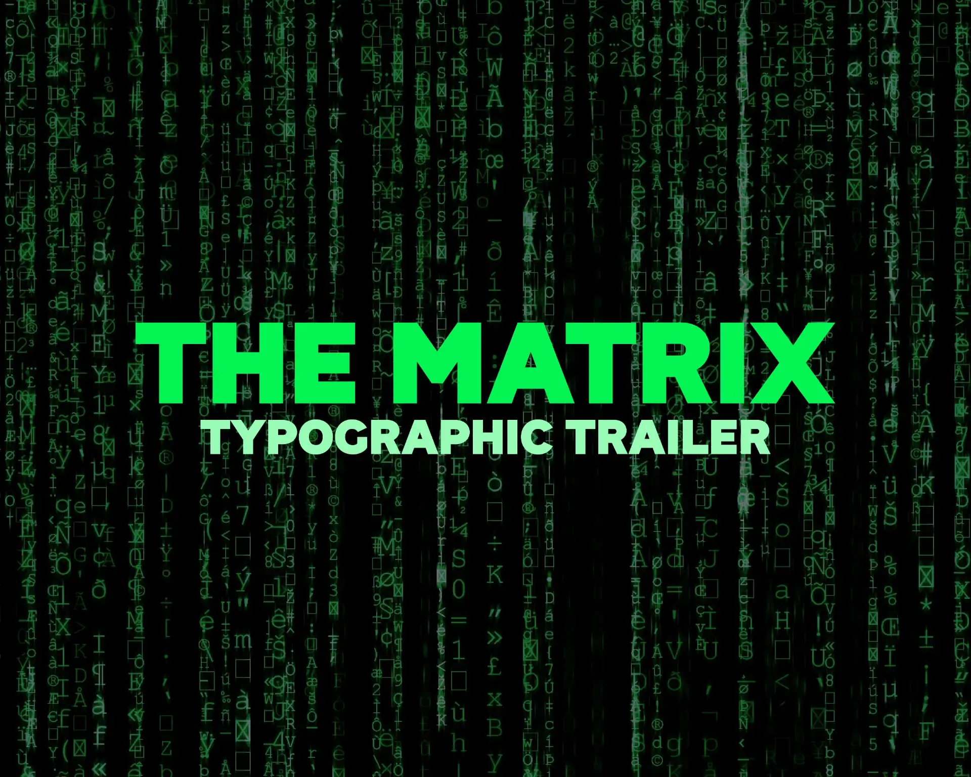 The Matrix — Trailer — motion design project cover by Miled Sebaaly, Miled Studio